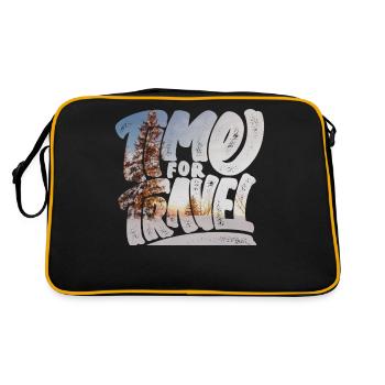 Time for travel - Retro Bag - black/gold - Back