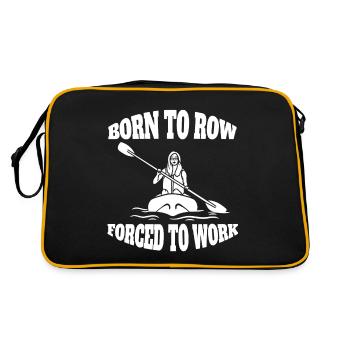 Rower rower saying rowing club funny rowing - Retro Bag - black/gold - Back