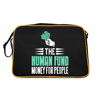 The Human Fund Money For People Retro Charity - Retro Tasche - Schwarz/Gold - Hinten