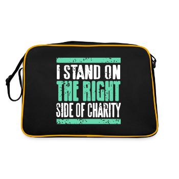 Je me tiens du bon côté de la charité Cool Retro - Sac Retro - noir/or - Dos