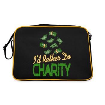 Je préfère faire Charité Retro Philanthrope drôle - Sac Retro - noir/or - Dos