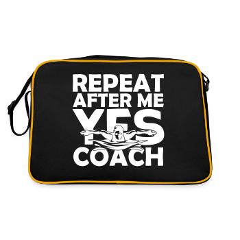 Schwimmtrainer | Geschenk Coach Schwimmen Das Beste - Retro Tasche - Schwarz/Gold - Hinten