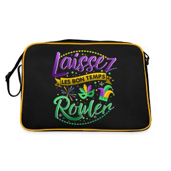Mardi gras good times roll laissez bon temps roule - Sac Retro - noir/or - Dos