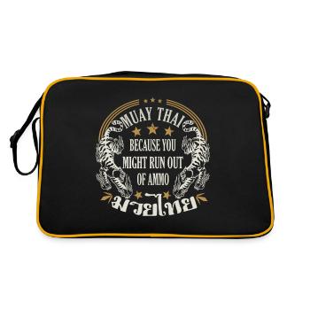 Muay Thai parce que vous manquez de cadeaux de munitions - Sac Retro - noir/or - Dos