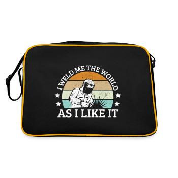Je soude le monde comme je l’aime Soudeur vintage - Sac Retro - noir/or - Dos