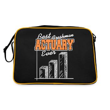Best Freshman ACTUARY Ever Cool Retro Freshman - Retro Bag - black/gold - Back