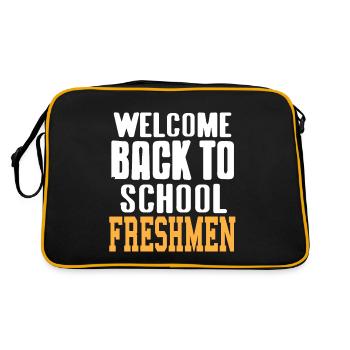 Welcome Back To School Freshmen Cool Retro Student - Retro Bag - black/gold - Back