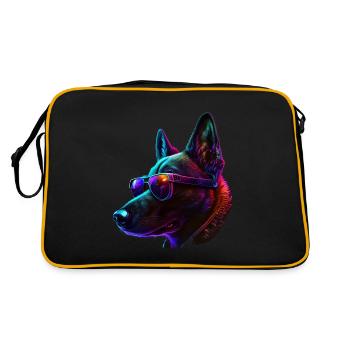 Chiens malinois belges Malinoïs belges - Sac Retro - noir/or - Dos