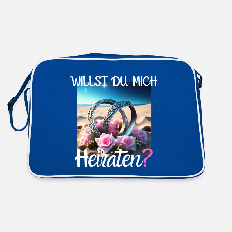 Heiratsantrat für Hochzeit oder Verlobung - Retro Tasche