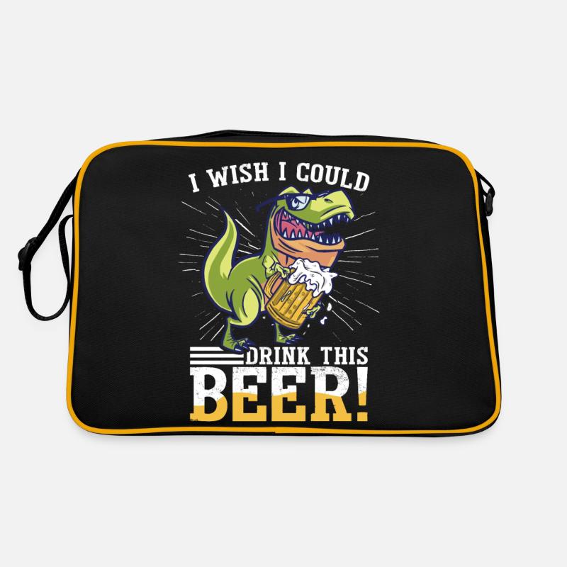 Beer T-Rex Funny Dinosaur Retro Bag