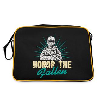Honor The Fallen Retro NAVY Army Soldier T-Shirt - Retro Bag - black/gold - Back