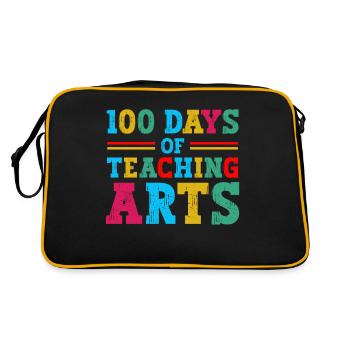 100 days of art lessons in the classroom - Retro Bag - black/gold - Back