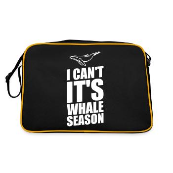 Whale Watcher Saying Whale Fans Humpback Whales - Retro Bag - black/gold - Back