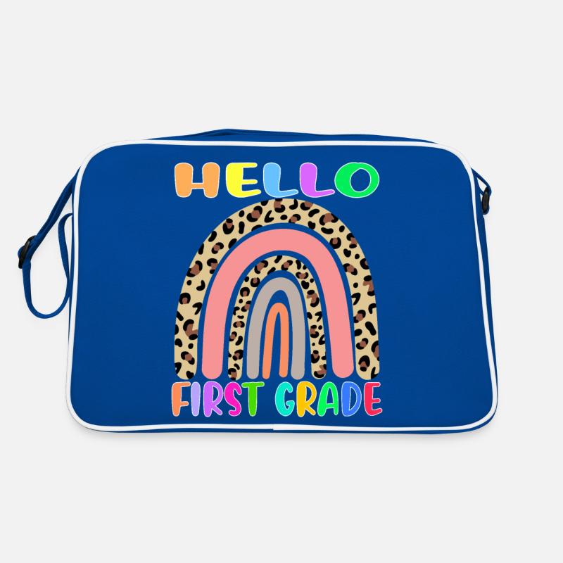 Hello First Grade Back To School 1st Grade Rainbow Retro Bag