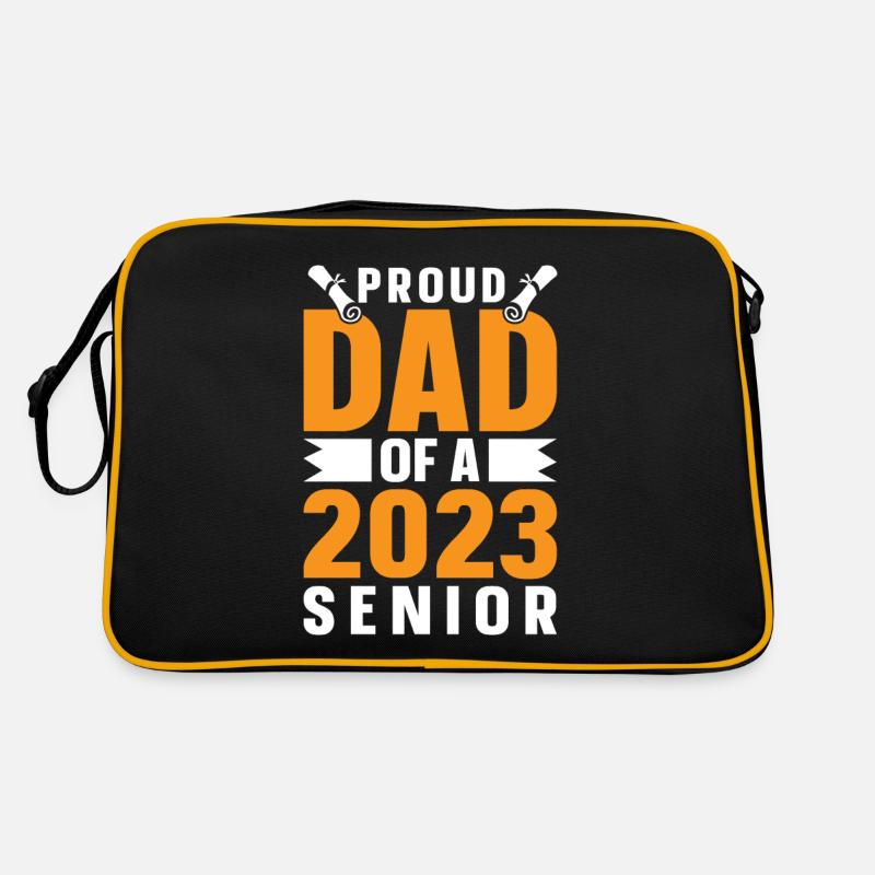 Lustige Stolzer Vater Eines Abschlussgeschenks Retro Tasche