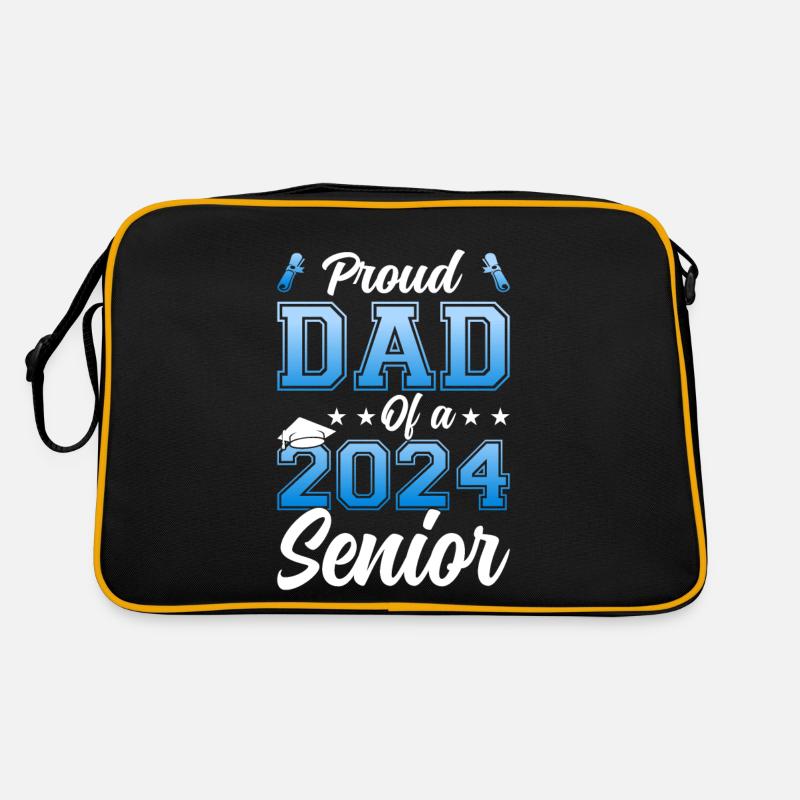 Lustige Stolzer Vater Eines Abschlussgeschenks Retro Tasche