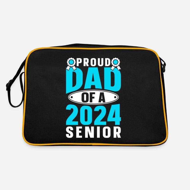 Lustige Stolzer Vater Eines Abschlussgeschenks Retro Tasche
