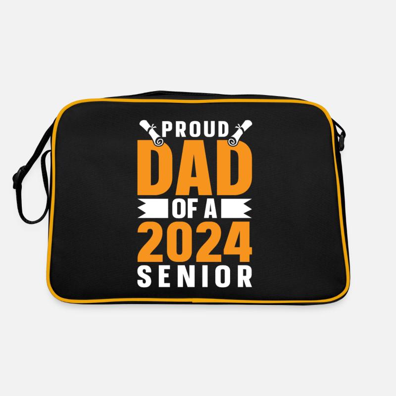 Lustige Stolzer Vater Eines Abschlussgeschenks Retro Tasche