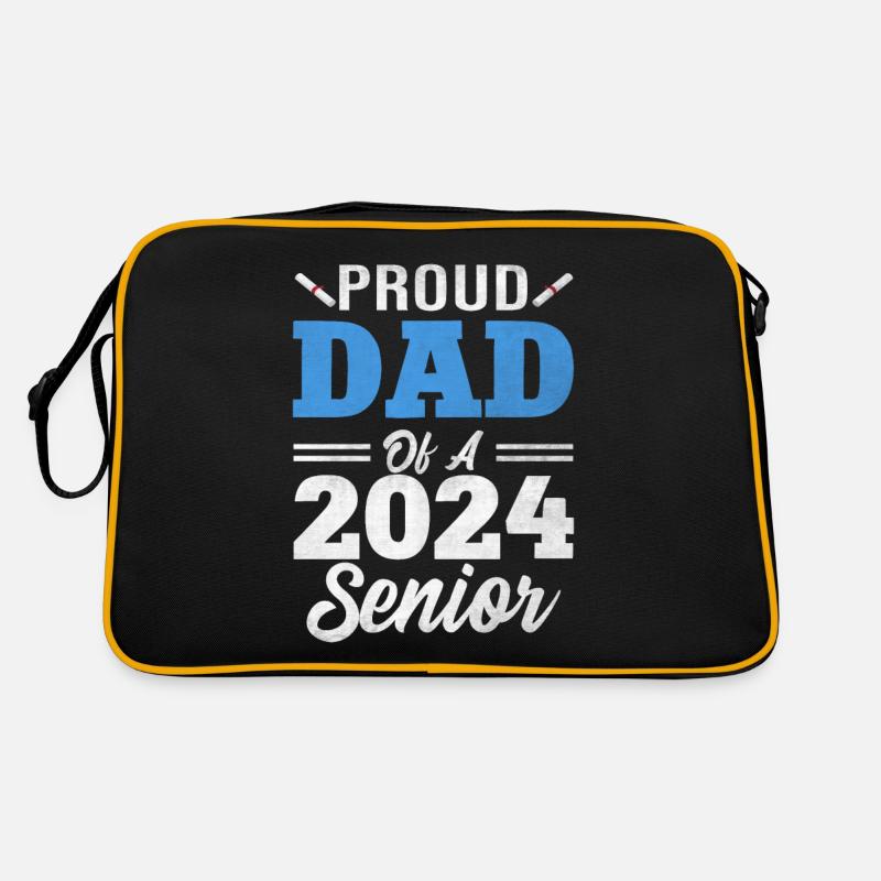 Lustige Stolzer Vater Eines Abschlussgeschenks Retro Tasche