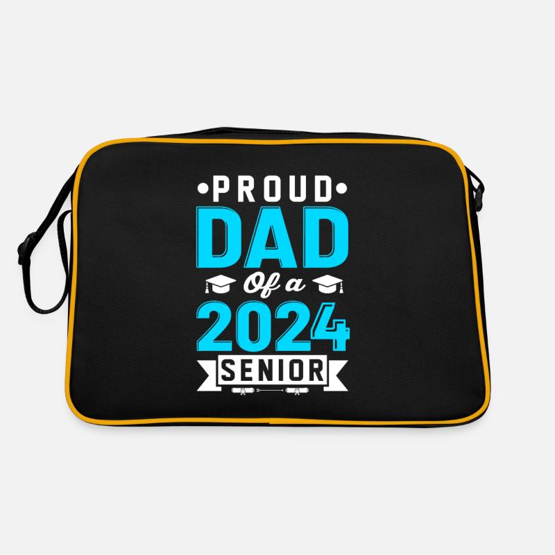 Lustige Stolzer Vater Eines Abschlussgeschenks Retro Tasche