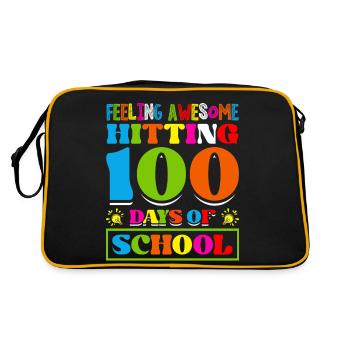 Sentez-vous bien en frappant 100 jours de - Sac Retro - noir/or - Dos