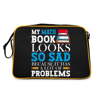 A math book looks so sad because it - Retro Bag - black/gold - Back