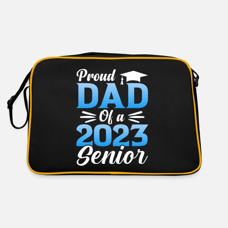Lustige Stolzer Vater Eines Abschlussgeschenks Retro Tasche