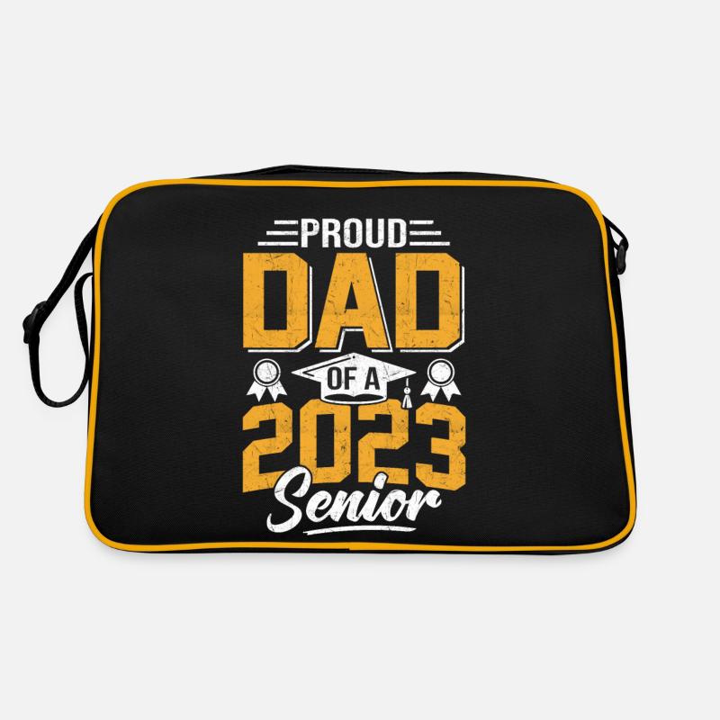 Lustige Stolzer Vater Eines Abschlussgeschenks Retro Tasche