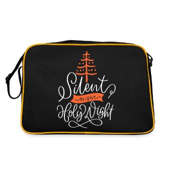 Silent-Night-Holy-Night, typographie Arbre de Noël - Sac Retro - noir/or - Dos
