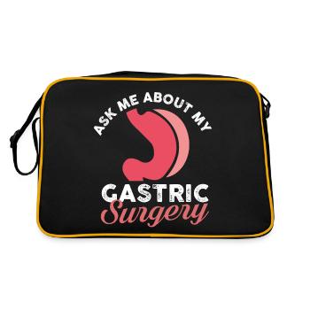 ask me about my gastric surgery Design - Retro Bag - black/gold - Back