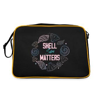 shell size matters Design for a shell enthusiast - Retro Tasche - Schwarz/Gold - Hinten