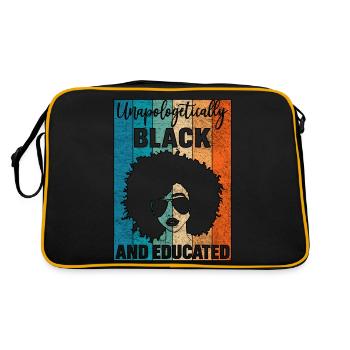 Unapologetically Black And Black History Month - Retro Bag - black/gold - Back