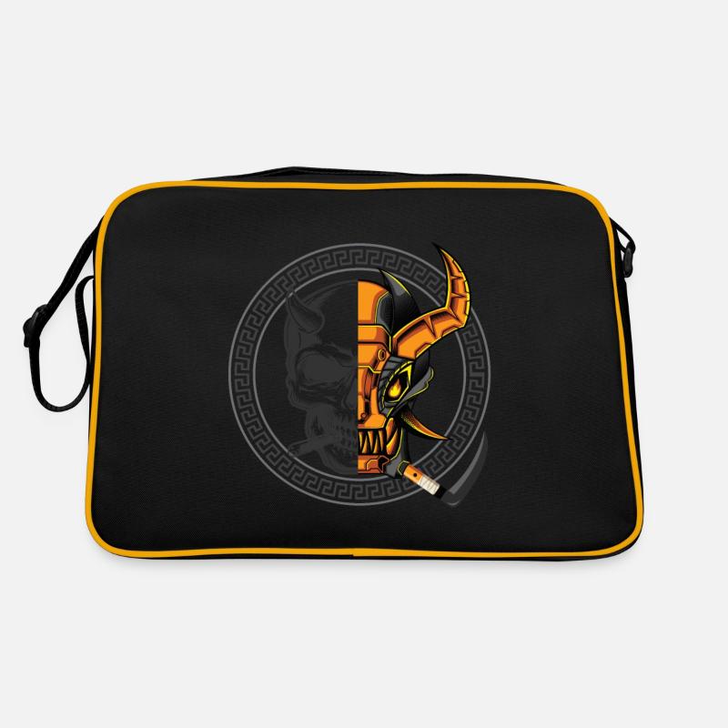 Squelette orange Samurai Monster Sac Retro