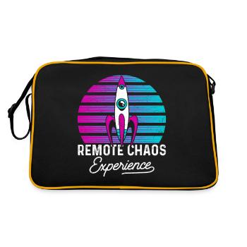 Les oiseaux ne sont pas réels - Sac Retro - noir/or - Dos