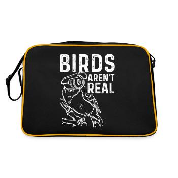 Birds Are Not Real - Retro Bag - black/gold - Back