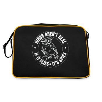 Birds Are Not Real - Retro Bag - black/gold - Back