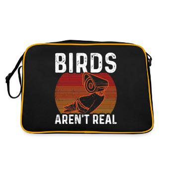 Birds Are Not Real - Retro Bag - black/gold - Back