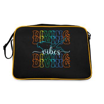 Scuba Diving Dive Dive Dive - Retro Bag - black/gold - Back