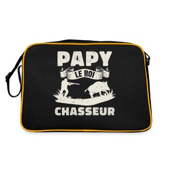 Papy Le Roi Chasseur - Sac Retro - noir/or - Dos