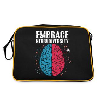 Embrace Neurodiversity - Embrace ADHD Autism ASD - Retro Bag - black/gold - Back