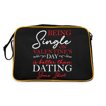 Être célibataire le jour de la Saint-Valentin est une meilleure célébration en solo - Sac Retro - noir/or - Dos