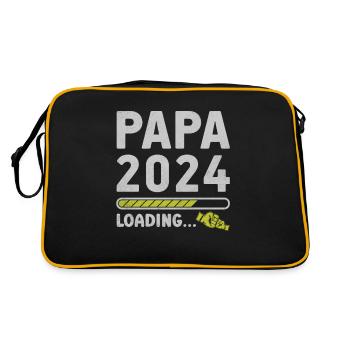 Cadeau des futurs parents de grossesse Papa 2024 - Sac Retro - noir/or - Dos