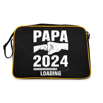 Cadeau des futurs parents de grossesse Papa 2024 - Sac Retro - noir/or - Dos
