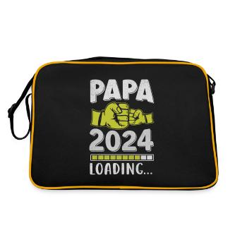 Cadeau des futurs parents de grossesse Papa 2024 - Sac Retro - noir/or - Dos