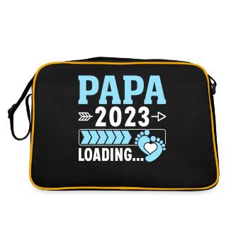 Cadeau des futurs parents de grossesse Papa 2023 - Sac Retro - noir/or - Dos