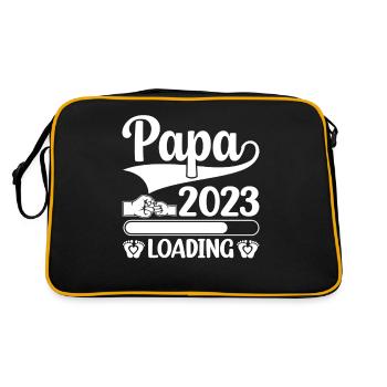 Cadeau des futurs parents de grossesse Papa 2023 - Sac Retro - noir/or - Dos