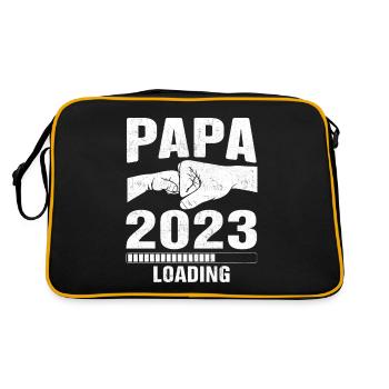 Cadeau des futurs parents de grossesse Papa 2023 - Sac Retro - noir/or - Dos