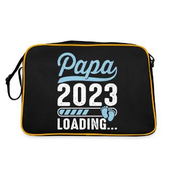 Grossesse Futur Parent Cadeau Papa 2023 - Sac Retro - noir/or - Dos