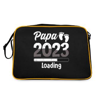 Cadeau des futurs parents de grossesse Papa 2023 - Sac Retro - noir/or - Dos