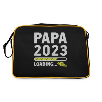 Cadeau des futurs parents de grossesse Papa 2023 - Sac Retro - noir/or - Dos